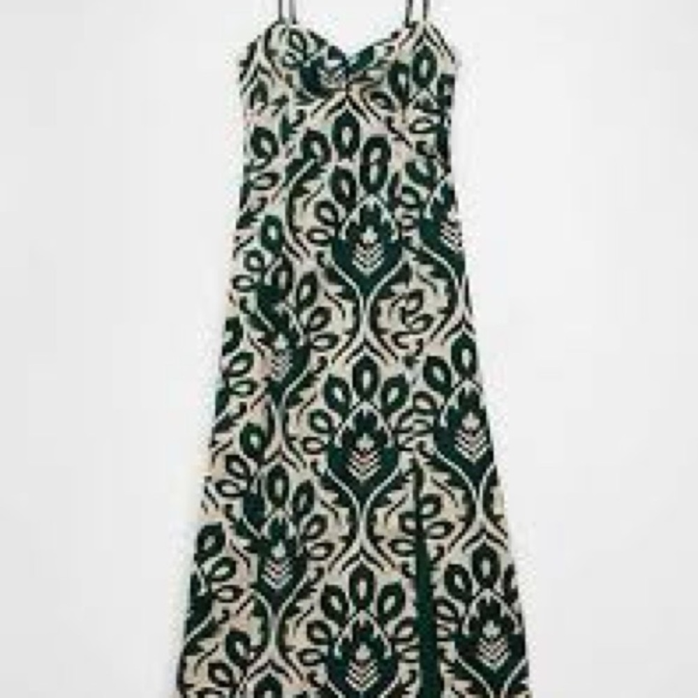 American Eagle Elegant Green Patterned Women's Dr… - image 4